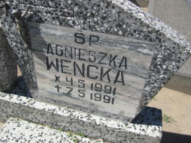 Agnieszka Wencka 1991 Bytów - Grobonet - Wyszukiwarka osób pochowanych