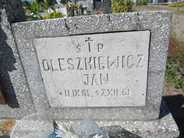 Jan Oleszkiewicz 1961 Bytów - Grobonet - Wyszukiwarka osób pochowanych