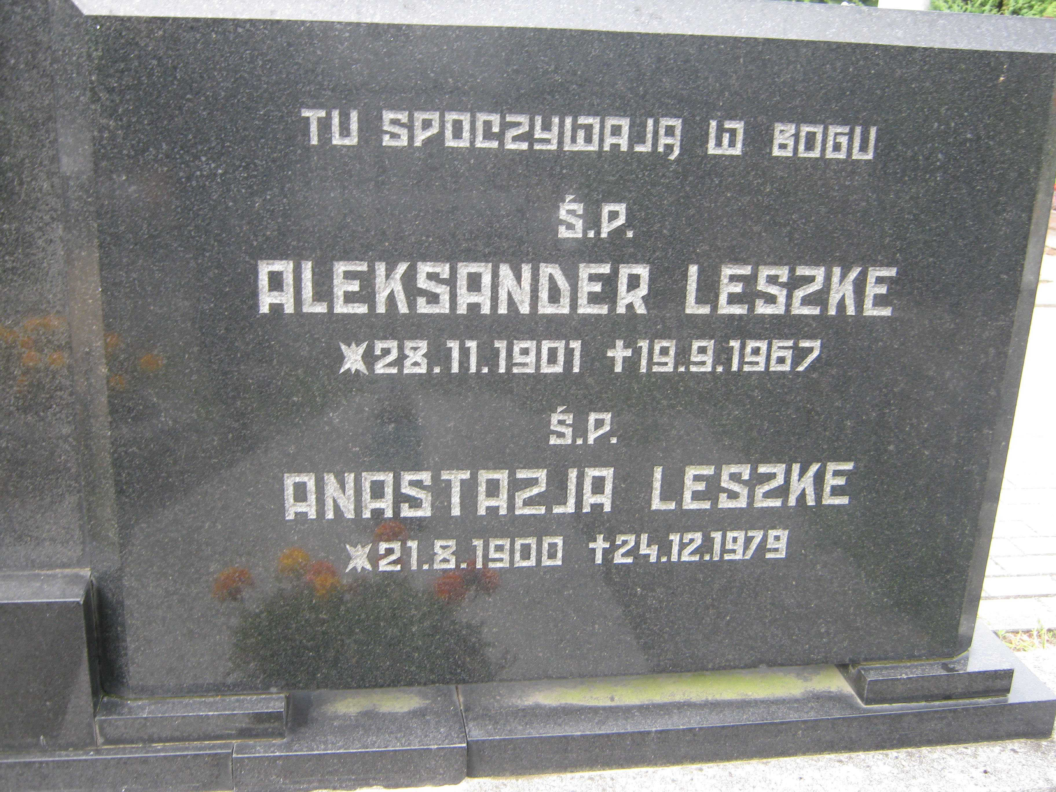 Aleksander Leszke 1901 Bytów - Grobonet - Wyszukiwarka osób pochowanych
