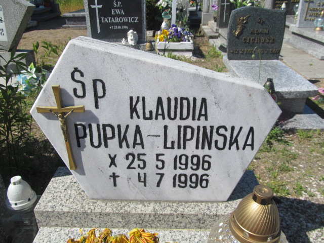 Klaudia Pupka Lipińska 1996 Bytów - Grobonet - Wyszukiwarka osób pochowanych