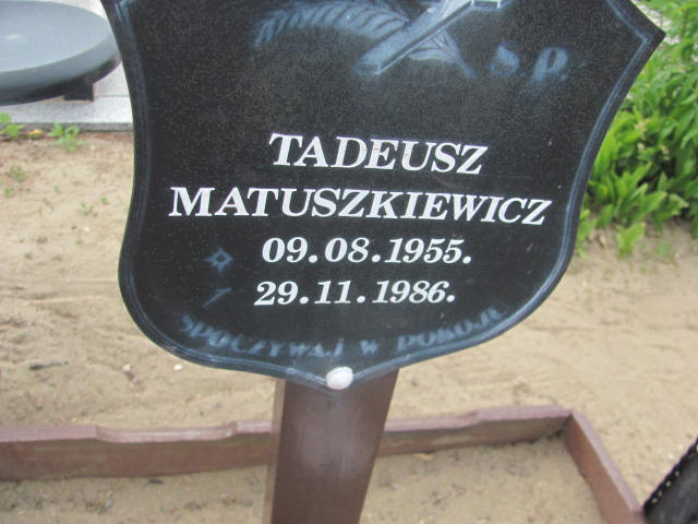 Tadeusz Matuszkiewicz  1955 Bytów - Grobonet - Wyszukiwarka osób pochowanych