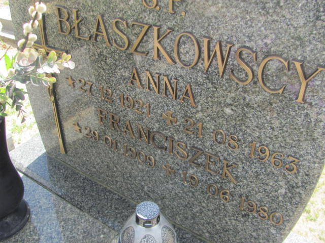 Anna Błaszkowska 1921 Bytów - Grobonet - Wyszukiwarka osób pochowanych