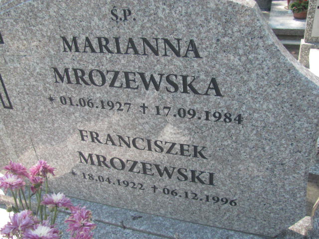 Marianna Mrozewska 1927 Bytów - Grobonet - Wyszukiwarka osób pochowanych