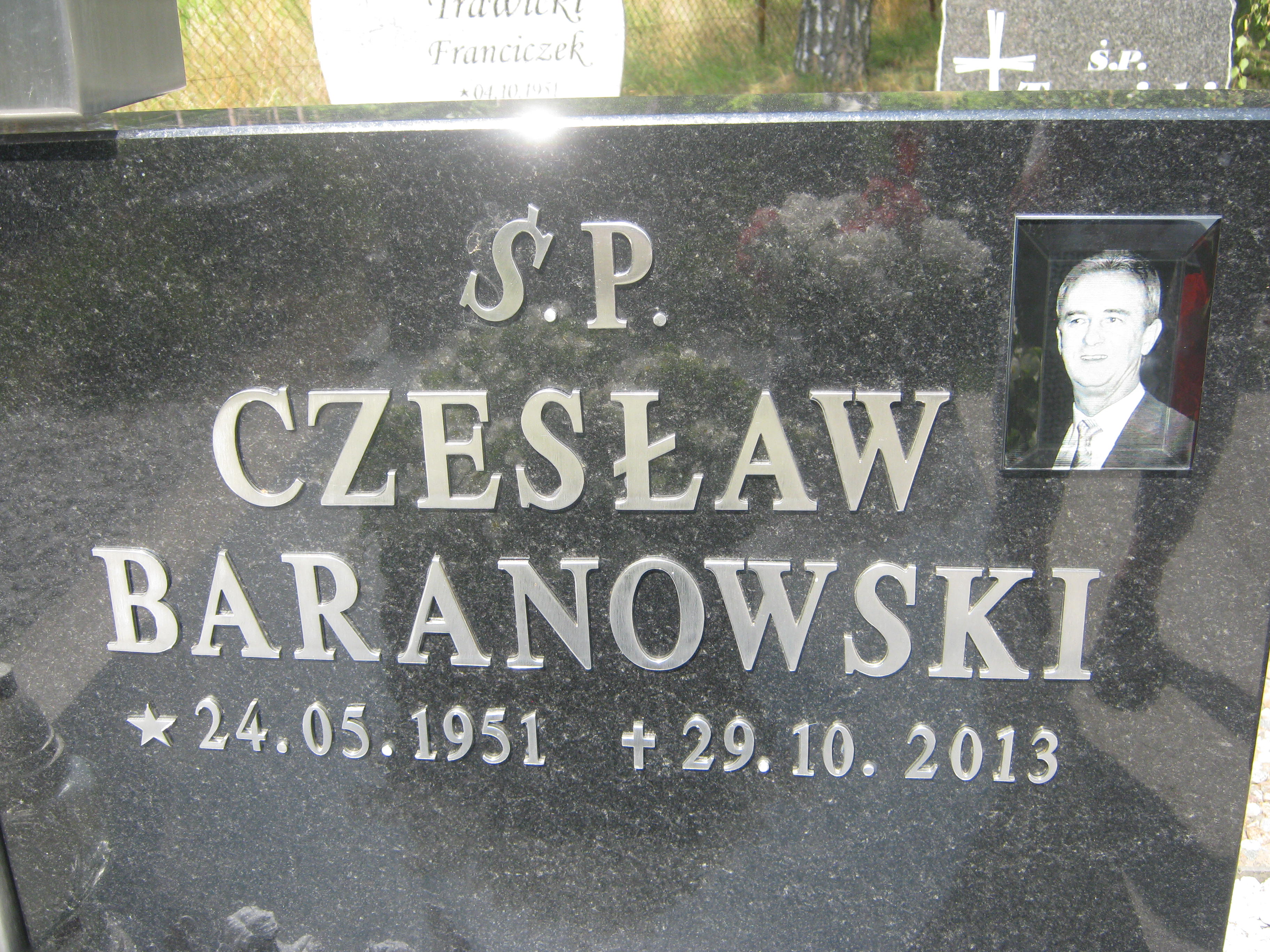 Czesław Baranowski 1951 Bytów - Grobonet - Wyszukiwarka osób pochowanych