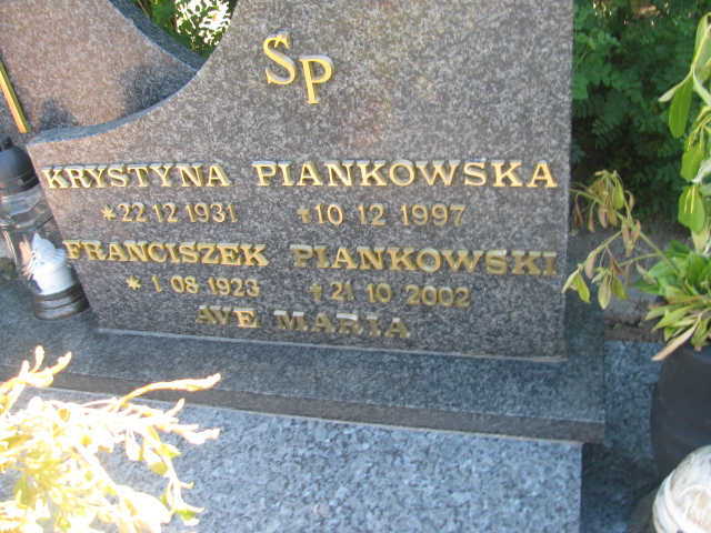 Grób Franciszek Piankowski