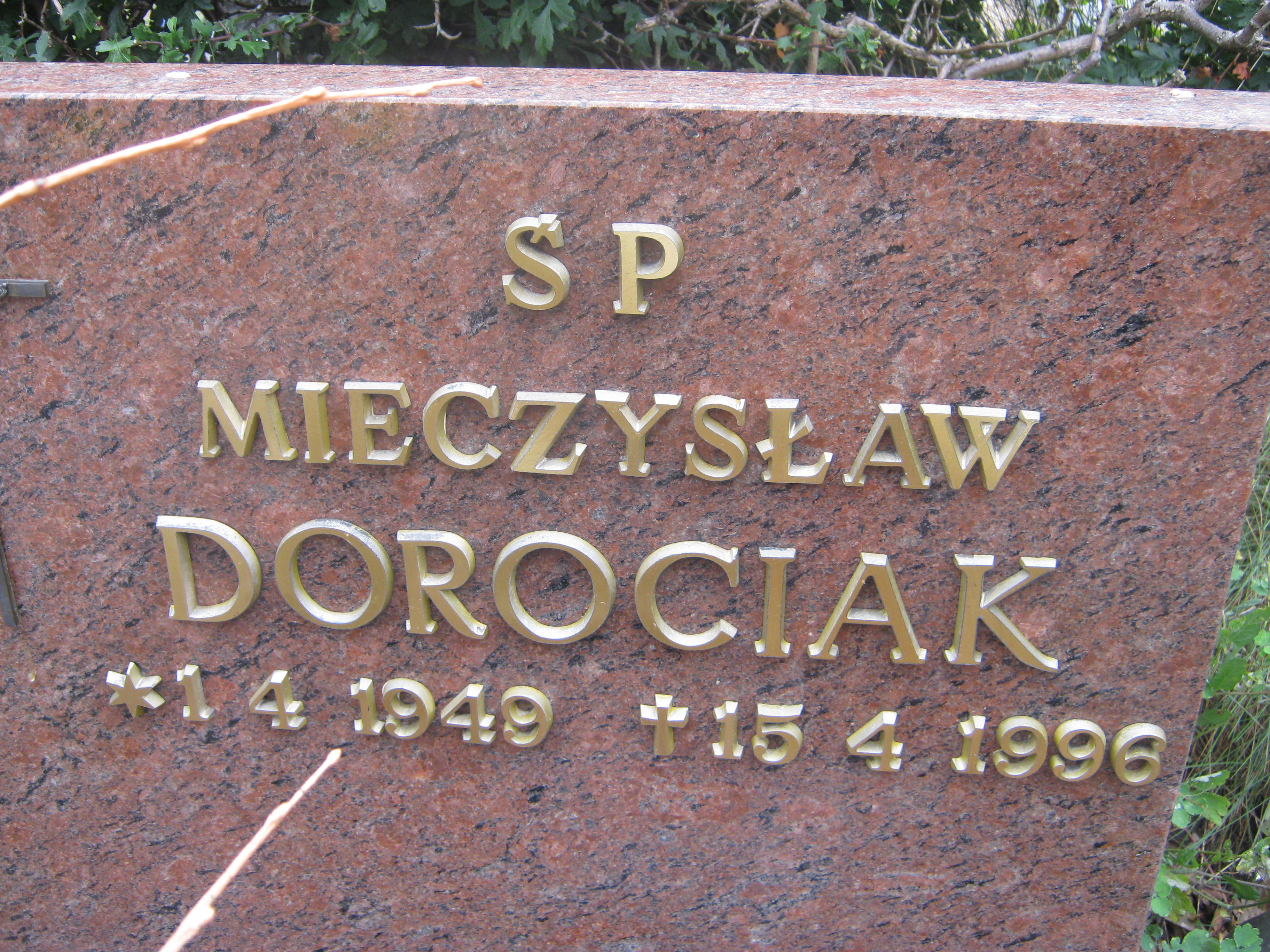 Mieczysław Dorociak 1949 Bytów - Grobonet - Wyszukiwarka osób pochowanych